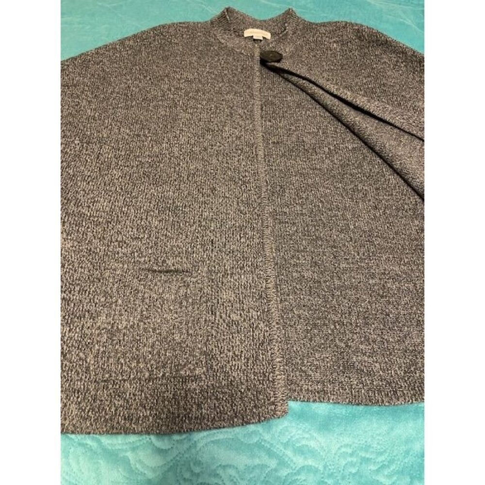 Coldwater Creek Women's 1X Gray Knit Dolman sleeve Cardigan Sweater, Button Clos